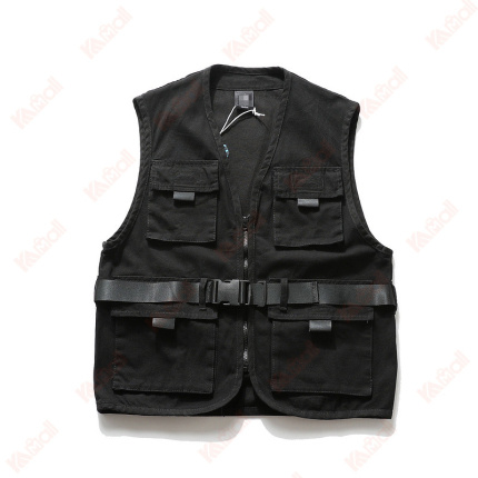 black loose not hooded vest